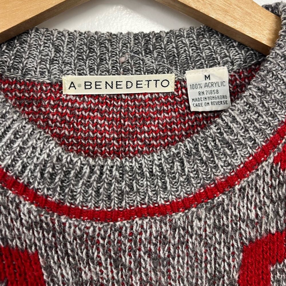 A. Benedetto Vintage Geometric Sweater Mens Medium - Picture 3 of 6